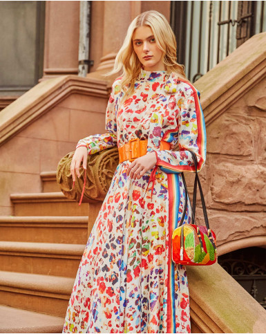 Rainbow Splash Long Dress