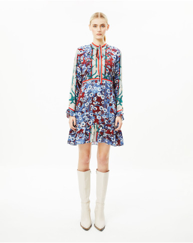 Blue Bloom Short Dress
