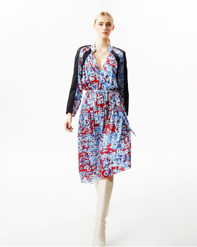 Blue Bloom Midi Dress