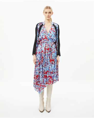 Blue Bloom Midi Dress