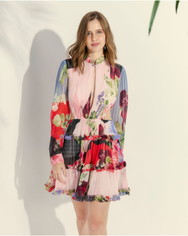 Gardenia cut-out short dress