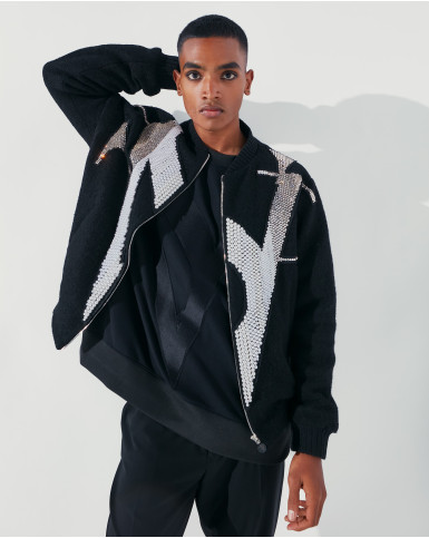 Cenda embellished fleece jacket