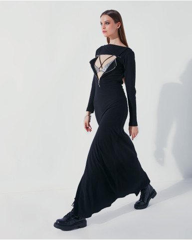 Greca jersey long dress