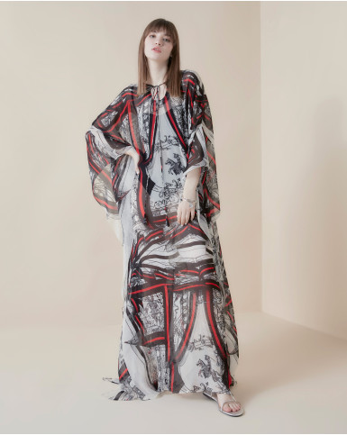 Crimson Nouveau kaftan