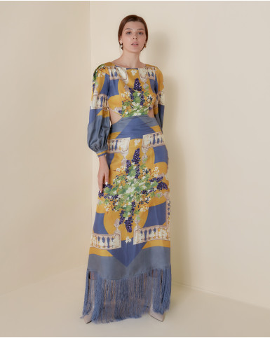 Chateau Limar long fringe dress