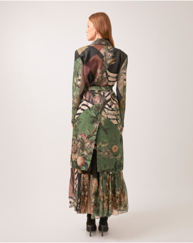 Earthy Meadows trench coat