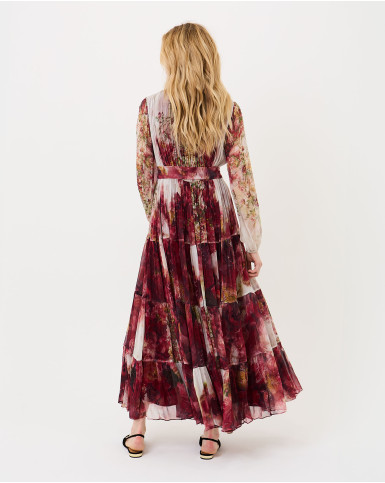 Scarlet Bloom flared dress