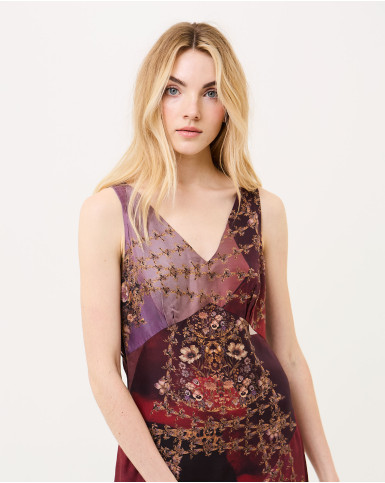 Mystic Plum V-Neck Dress