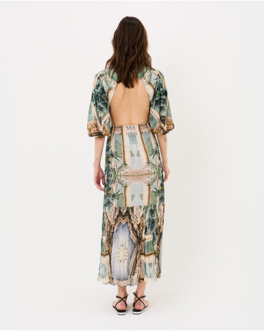Palm and Prism Long Dress