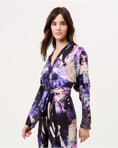 Garden of Wisteria Front Knot Dress