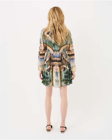 Palm and Prism collared dress