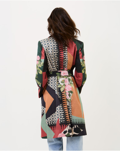 Urban Mosaic Trench Coat