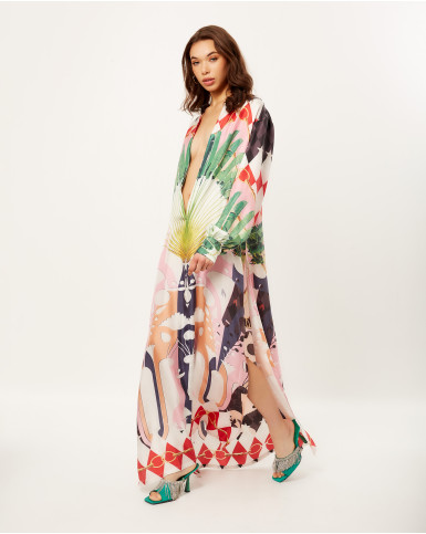 Dark Tropical Dream Kaftan Dress