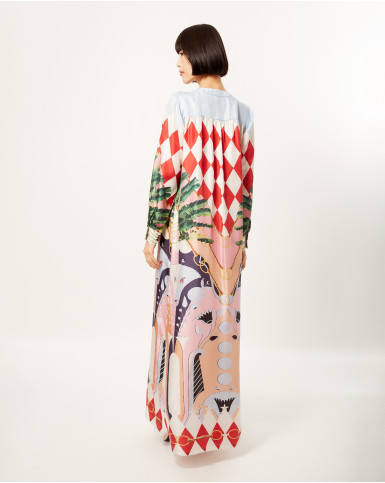 Lilac Tropical Dream Kaftan Dress