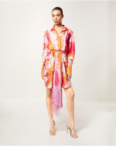 Heliographic Pink Flora Short Dress