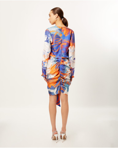 Heliographic Berry Flora Short Dress