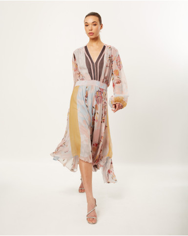 Enchanted Zinnia Midi Dress