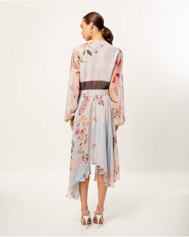 Enchanted Zinnia Midi Dress