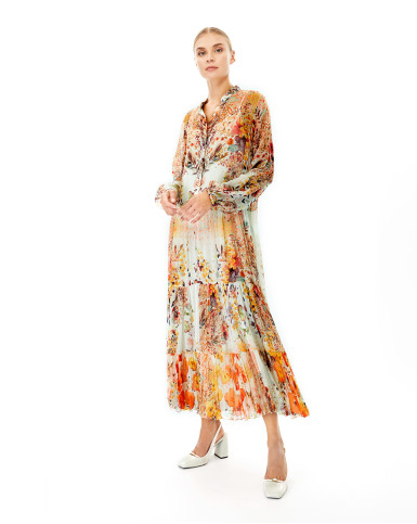 Zinnia Summer Fete midi dress with slip