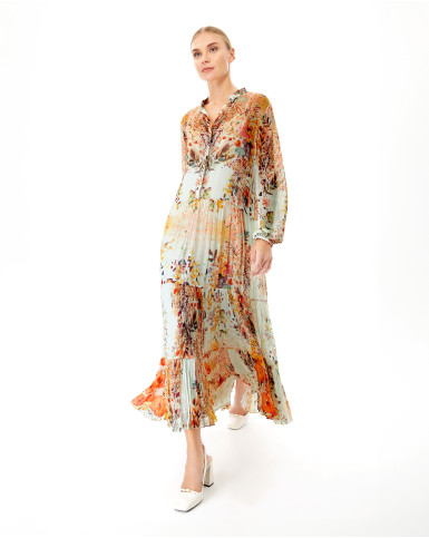 Zinnia Summer Fete midi dress with slip