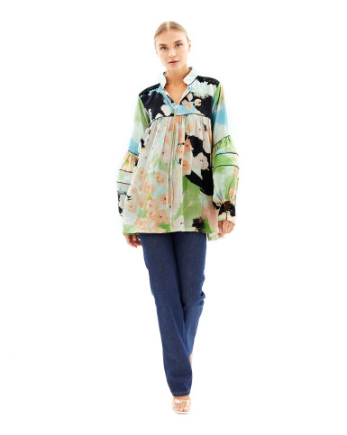 Bohemian Blooms pLeated top