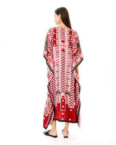 Carnelian Palm kaftan