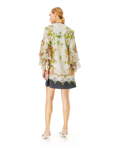 Vintage Garden frill short dress