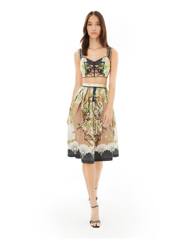 Vintage Garden bralette and skirt co-ord set