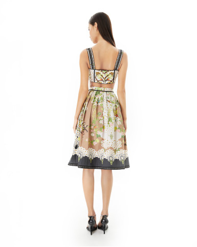 Vintage Garden bralette and skirt co-ord set