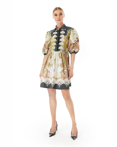 Vintage Garden collared shirt dress