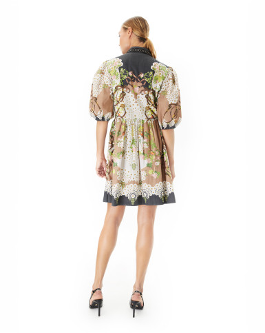 Vintage Garden collared shirt dress