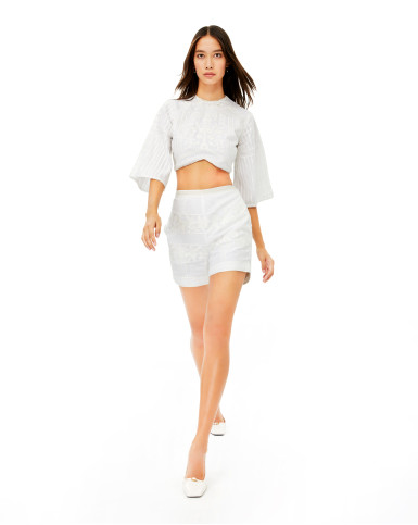 White Lea top & shorts co-ord set