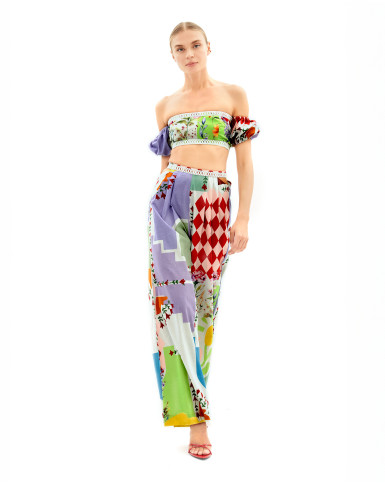 Doodlage crop top & pant set