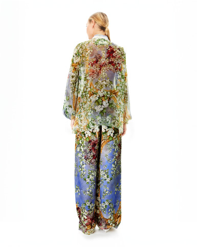 Garden Of Eden relaxed shirt with tie neck