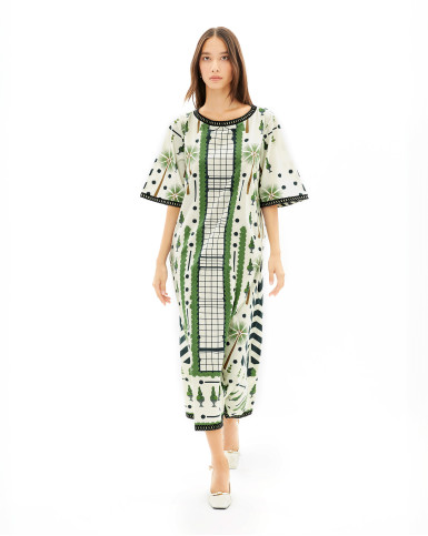 Macha Palm relax midi dress