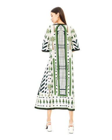 Macha Palm relax midi dress