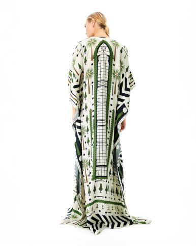Macha Palm relaxed kaftan