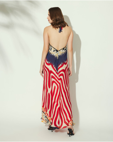 Tangerine Bloom long dress