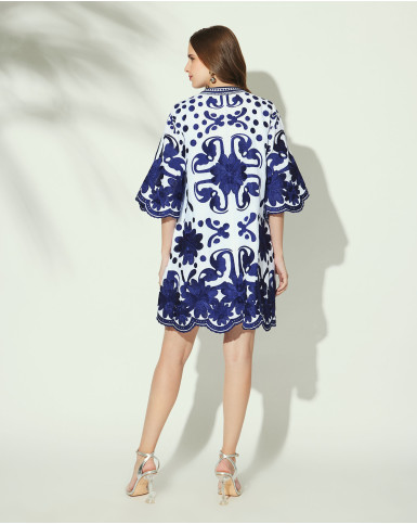 Indigo Lea Linen Tent Dress
