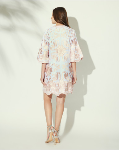 Frosted Lea Linen Tent Dress