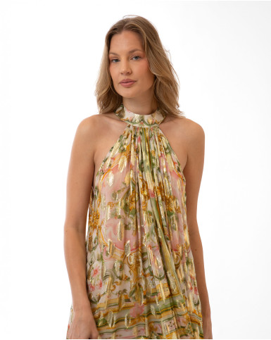 Jade Cascade Long Dress