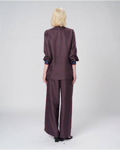 Oxblood Grid Co-Ord Set