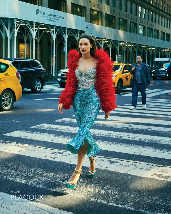 Multicoloured sequined long dress