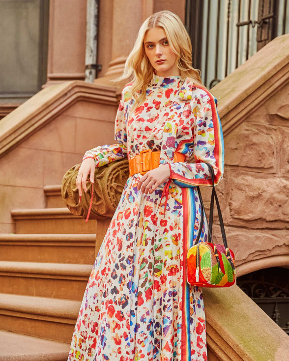 Rainbow Splash Long Dress