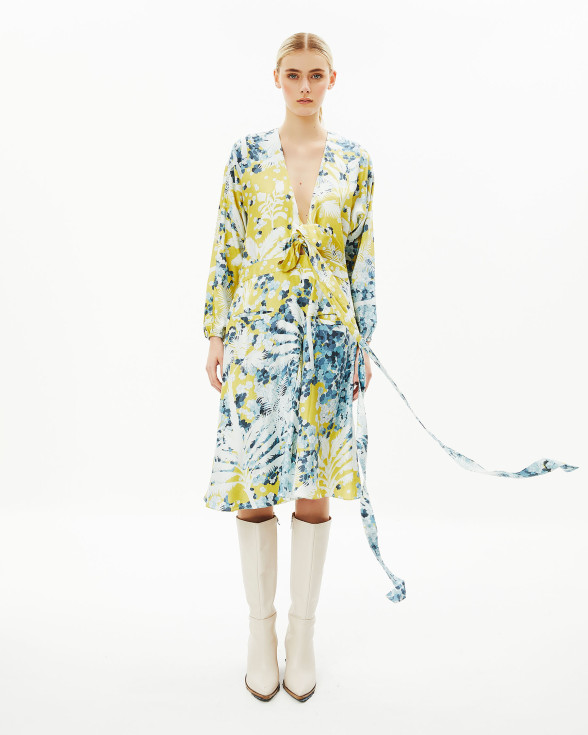 Yellow Divine Midi Dress