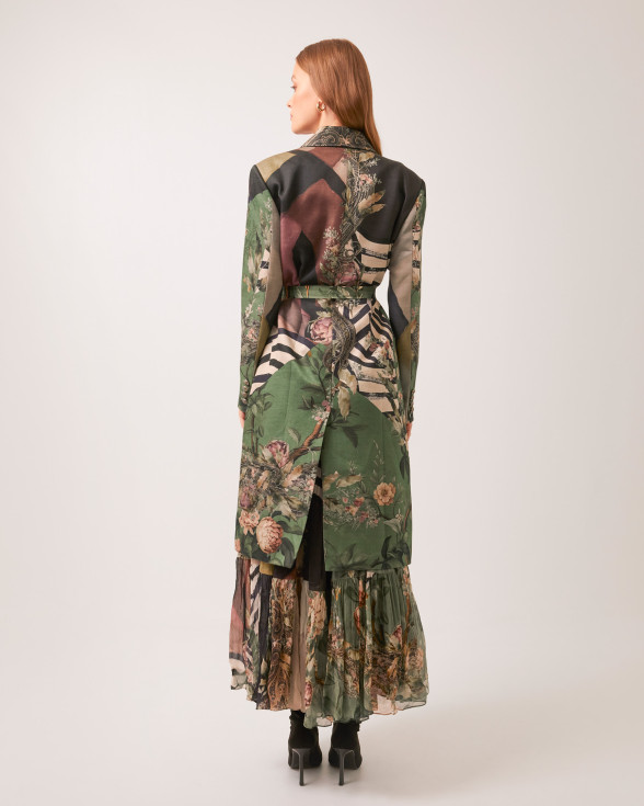 Earthy Meadows trench coat