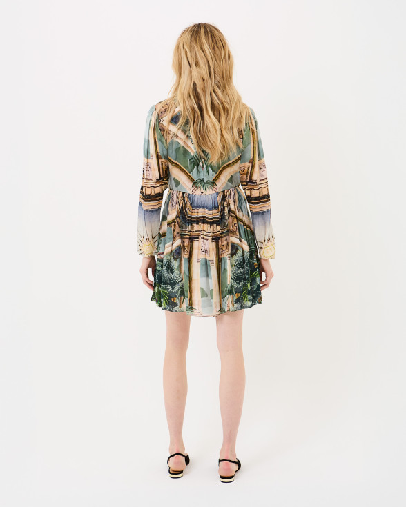 Palm and Prism collared dress