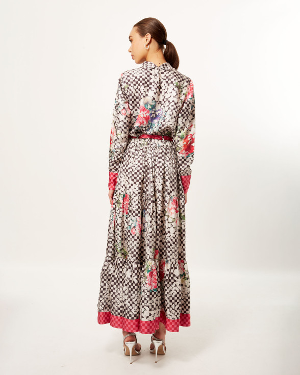 Monochrome Botanic Checker Co-Ord Set