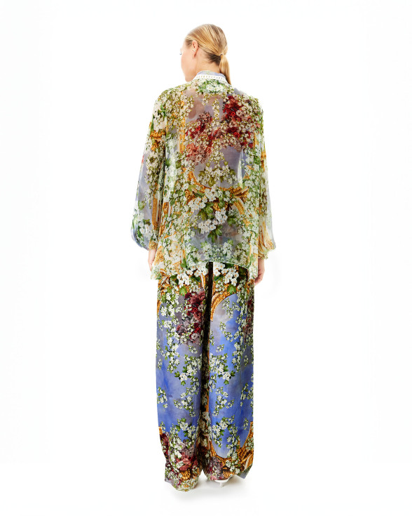 Garden Of Eden relaxed shirt with tie neck