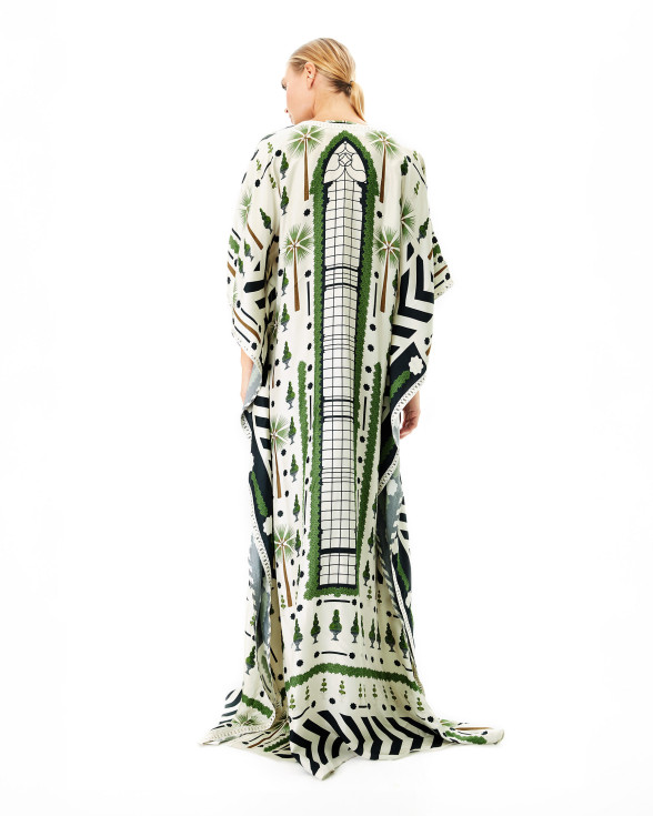 Macha Palm relaxed kaftan